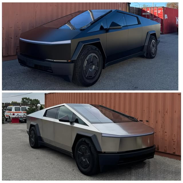 Matte black Cybertruck protected by Jake Davis