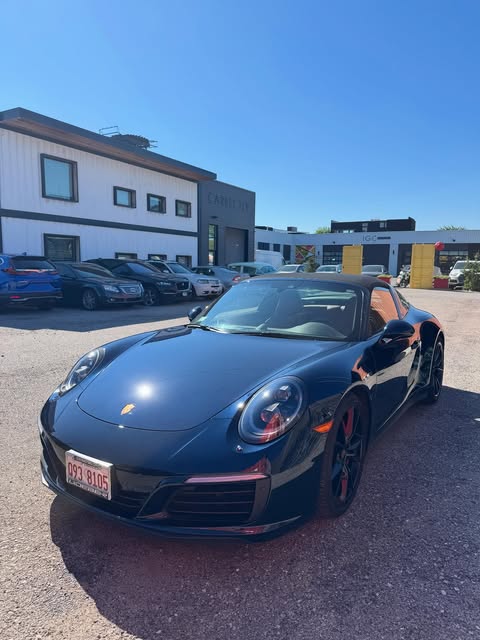 Blue Porsche 911 after paint protection work